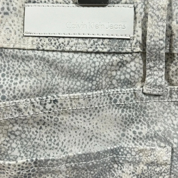 Calvin Klein snake pattern jeans, size 12 - Picture 3 of 7